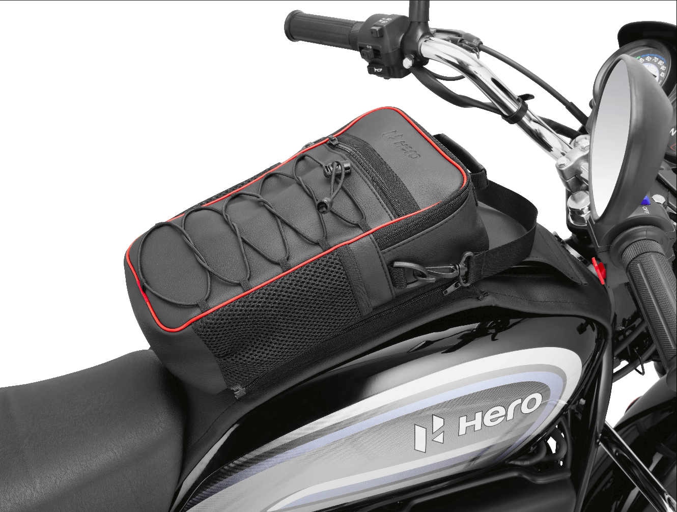 Tank Bag Convertible with High Tensile Strength and Custom Fit for Splendor+
