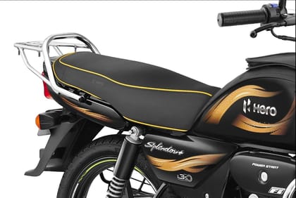 Seat Cover Bumblebee Yellow Canvas with Custom Design and High-Density Foam for Splendor+