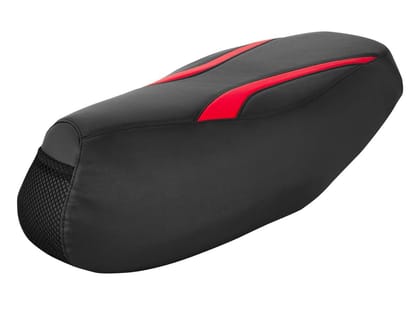 Seat Cover in Designer Red and Black with Automotive-Grade Material and Easy Maintenance for Destini 125