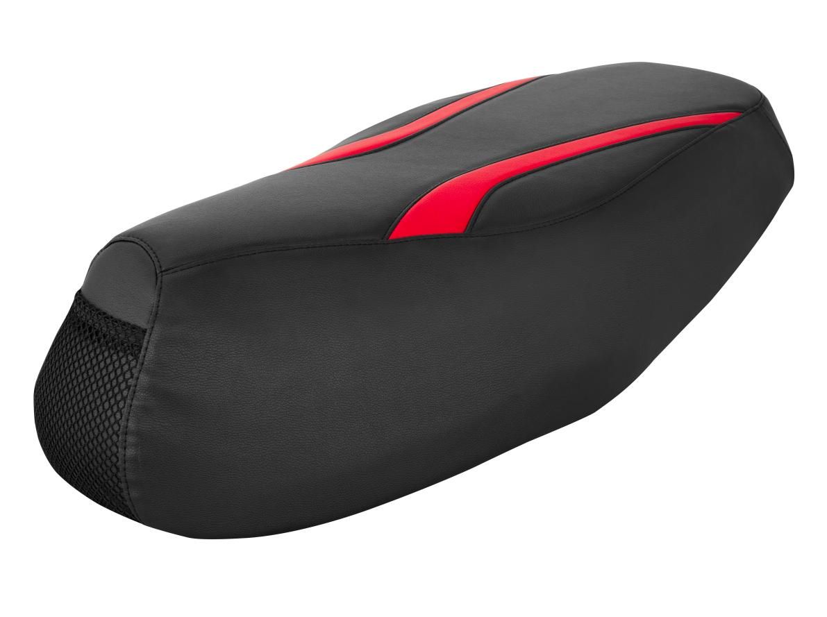 Seat Cover in Designer Red and Black with Automotive-Grade Material and Easy Maintenance for Destini 125