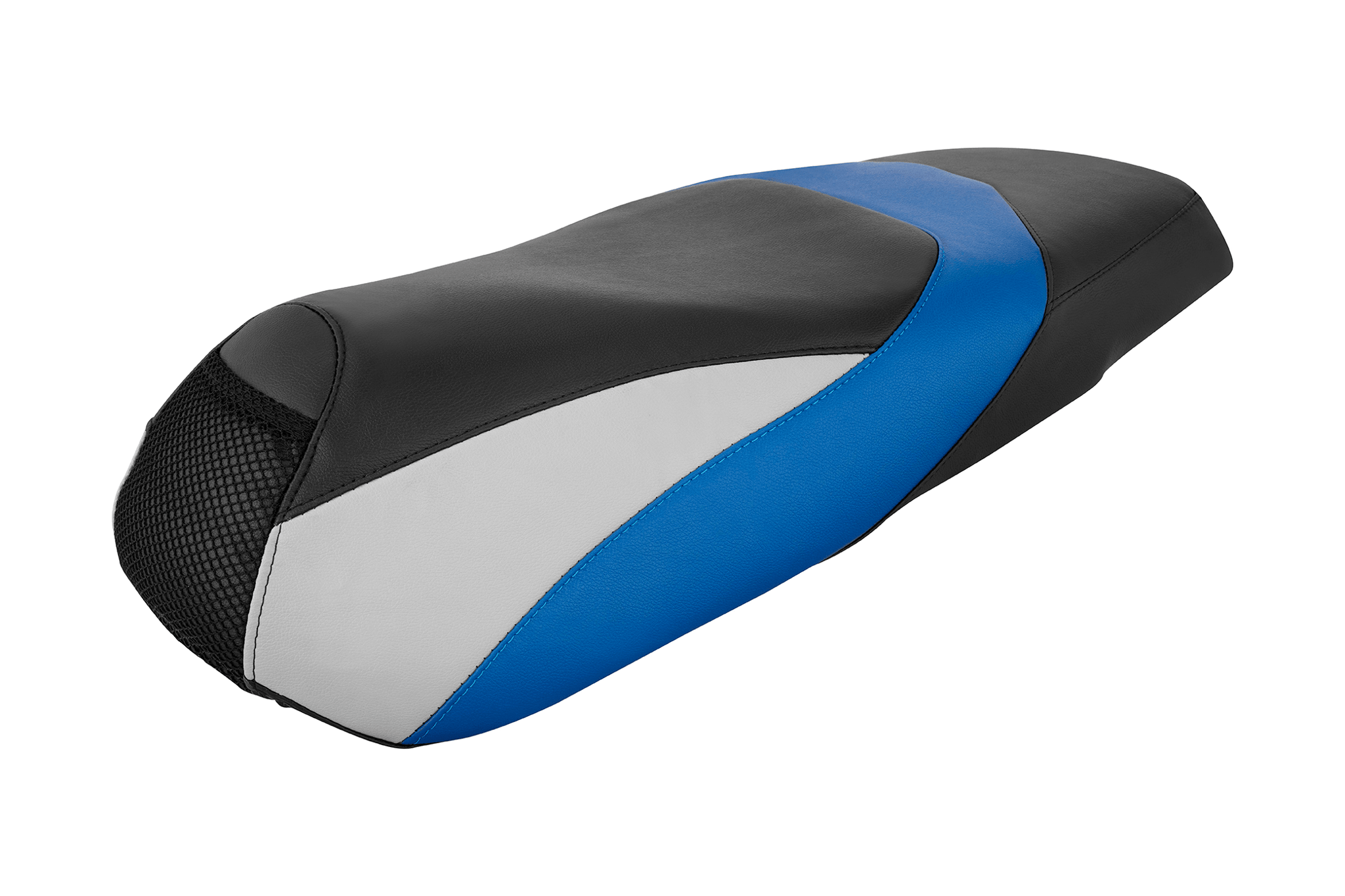 Seat Cover in Blue Silver Stripe with Water-Repellent and UV-Resistant Design for Maestro Edge
