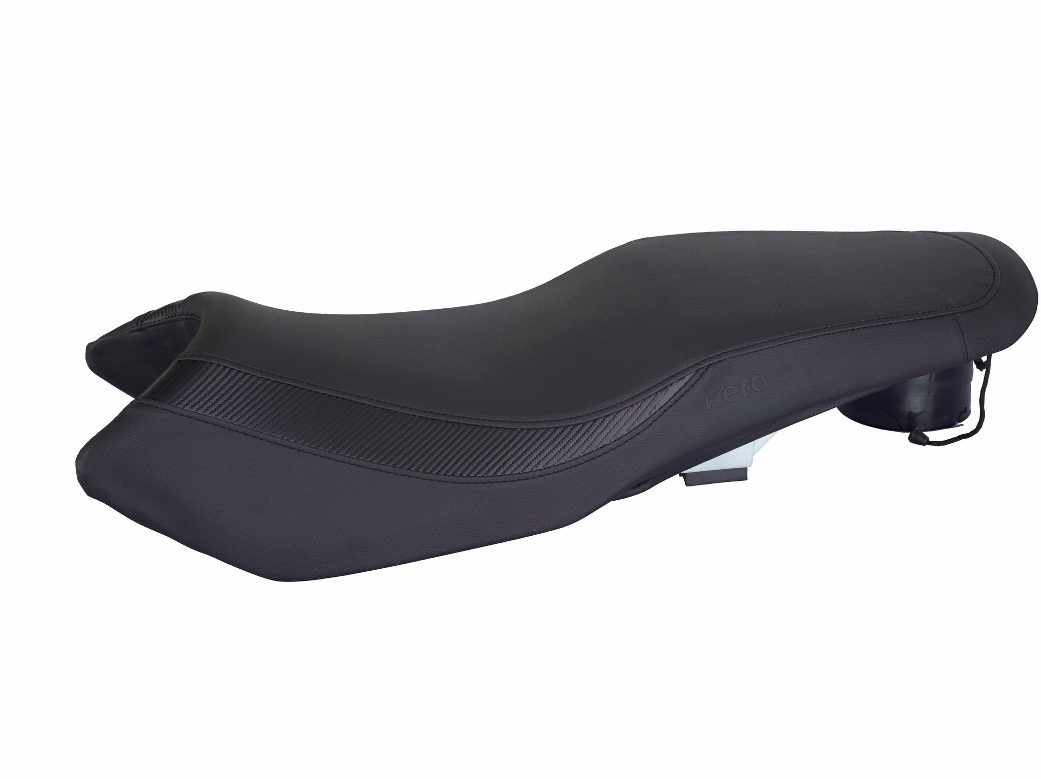 Seat Cover in Jet Black with Automotive-Grade PU and Cooling Features  for Splendor Plus and XTEC