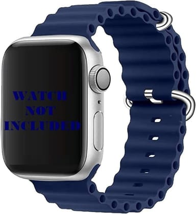 Exelent Flexible Silicone Ocean Sport Bands Compatible With Watch For Men Women Navy Blue 38 MM 40 MM 41 MM