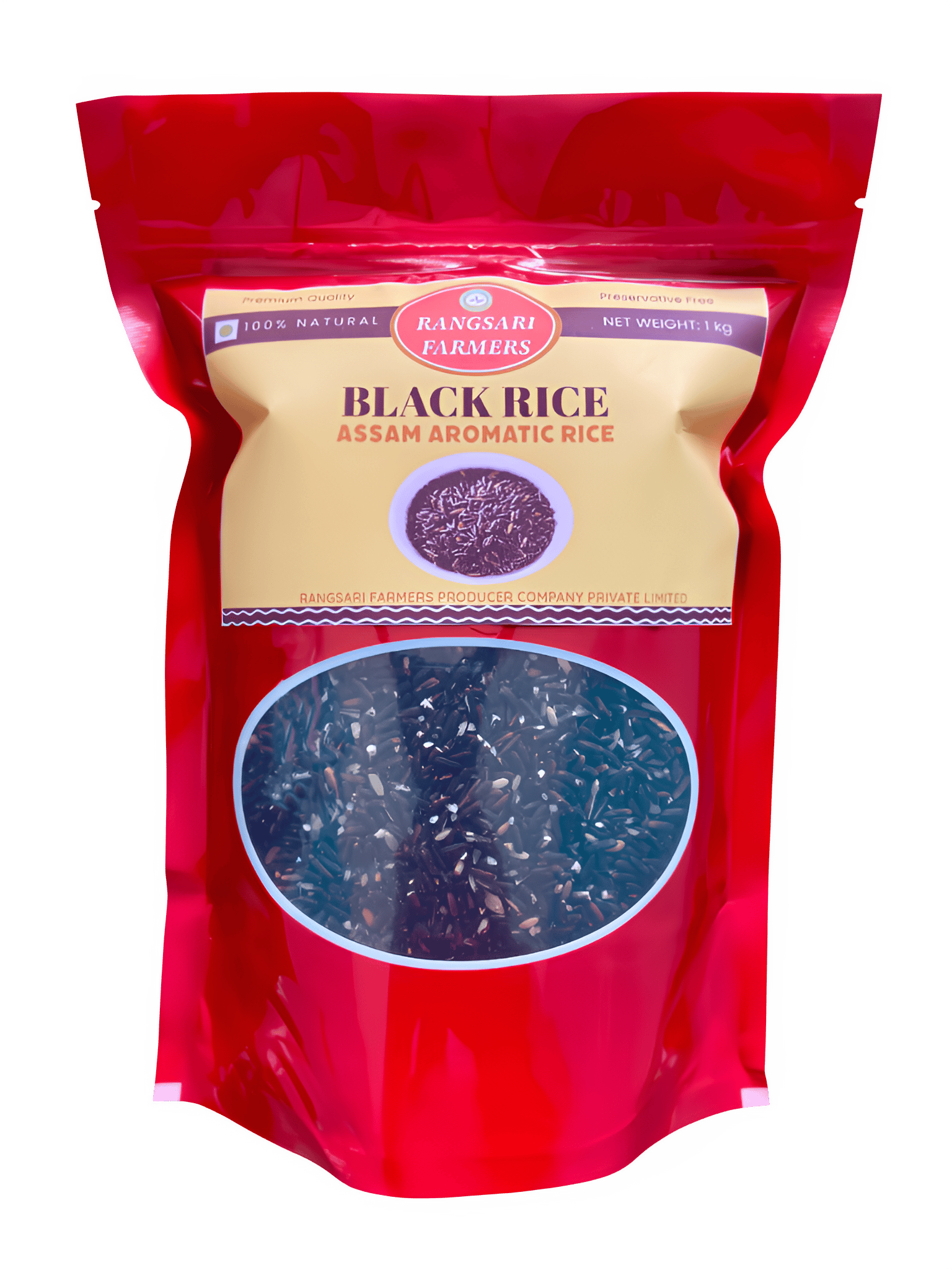 Black Rice - 1kg | Assam Aromatic Rice | Rich in Antioxidants & Fiber | Enjoy Nutritious Desserts