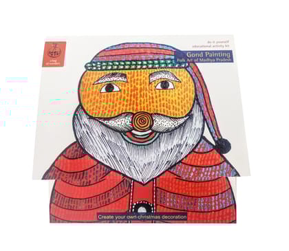 DIY Paper Christmas Ornaments Kit with Gond Painting