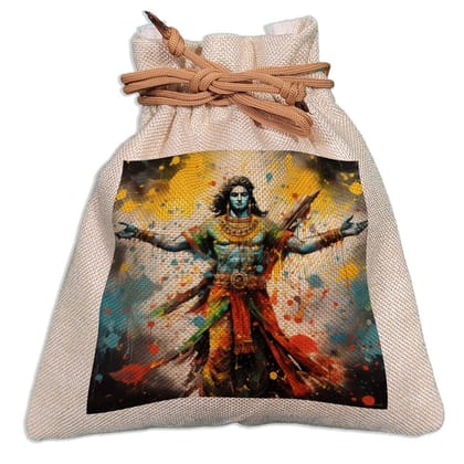 Eco-Friendly Designer Jute Potli Bag - Design-40 - EL8220295 Eco-Friendly Designer Jute Potli Bag - Design-40 - EL8220295