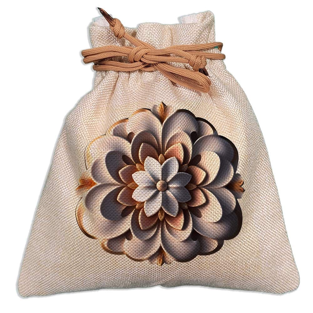 Eco-Friendly Designer Jute Potli Bag - Design-18 - EL8220273