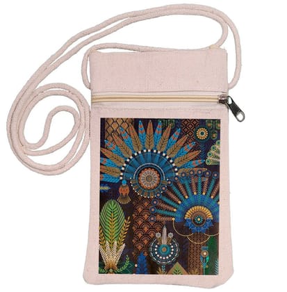 Eco-Friendly Recycled Cotton Canvas Mobile Phone Sling Bag - Design-39 - EL8220219 Eco-Friendly Recycled Cotton Canvas Mobile Phone Sling Bag - Design-39 - EL8220219