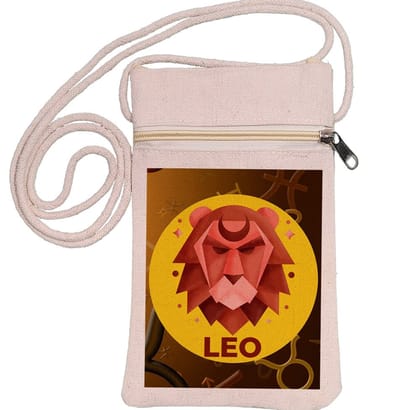 Eco-Friendly Recycled Cotton Canvas Mobile Phone Sling Bag - Design-Zodiac Sign-Leo - EL8220249 Eco-Friendly Recycled Cotton Canvas Mobile Phone Sling Bag - Design-Zodiac Sign-Leo - EL8220249