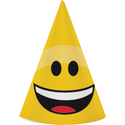 Wanna Party Emojies Kids Birthday Hats - 8PC