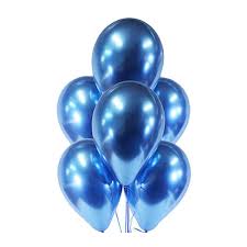 Wanna Party Chrome Royal Blue Balloons