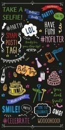 Wanna Party Chalkboard Banner 6FT X 3 FT
