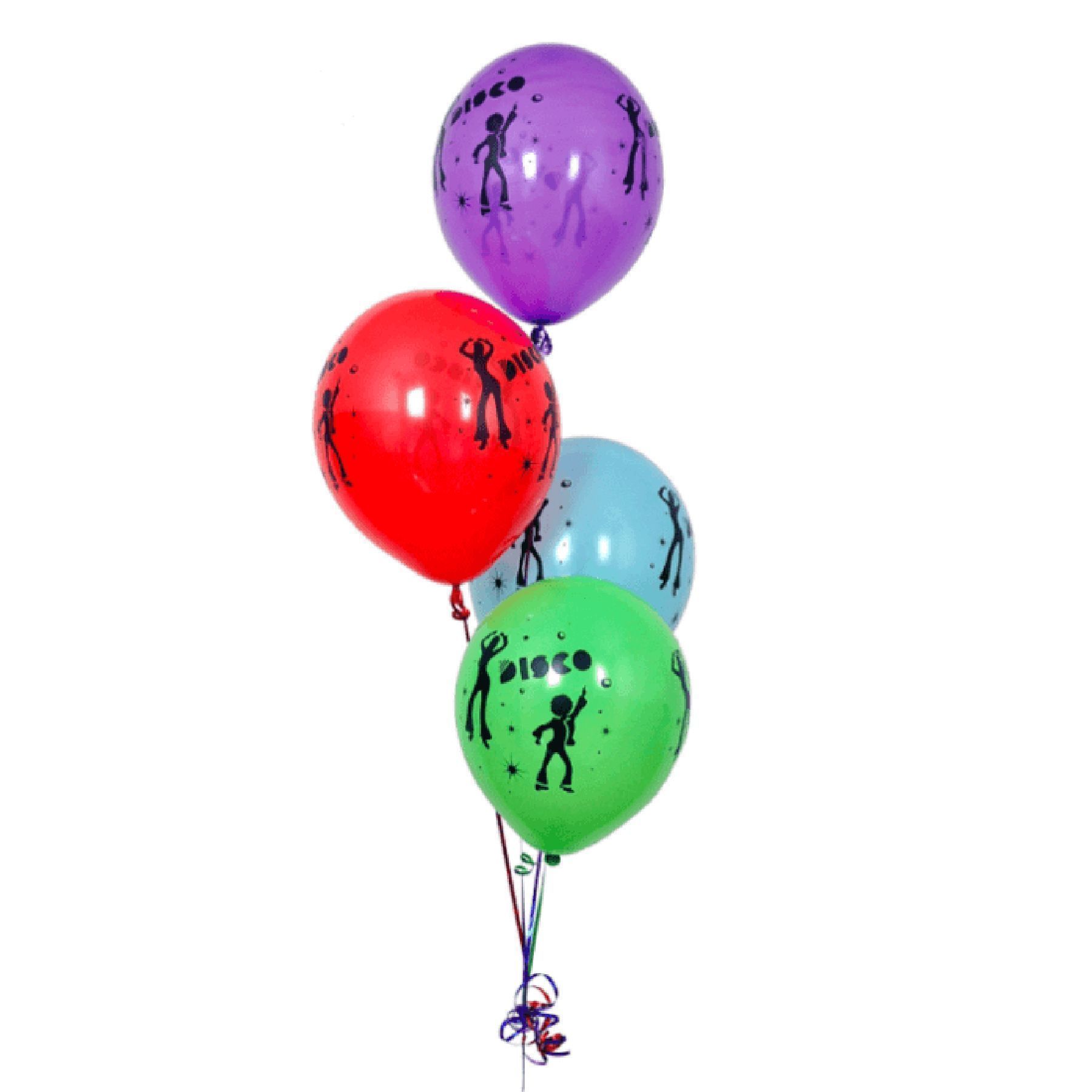 Wanna Party Disco Print Balloons 12" - 10PC