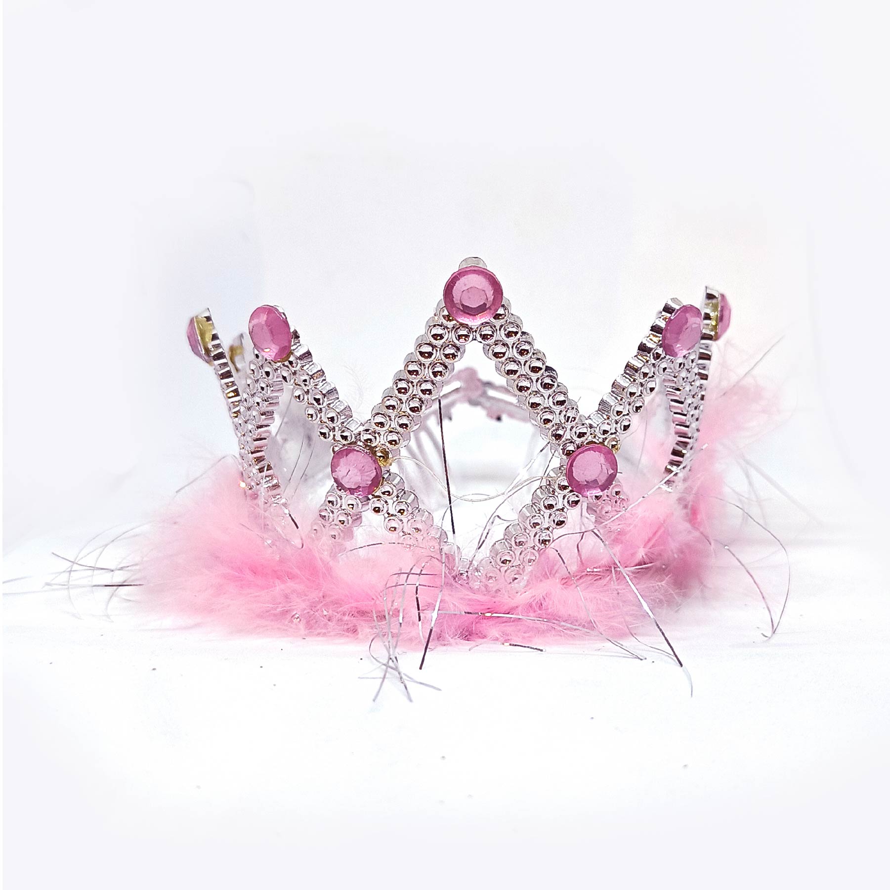 Wanna Party Pink Tiara Diamond with Marabou