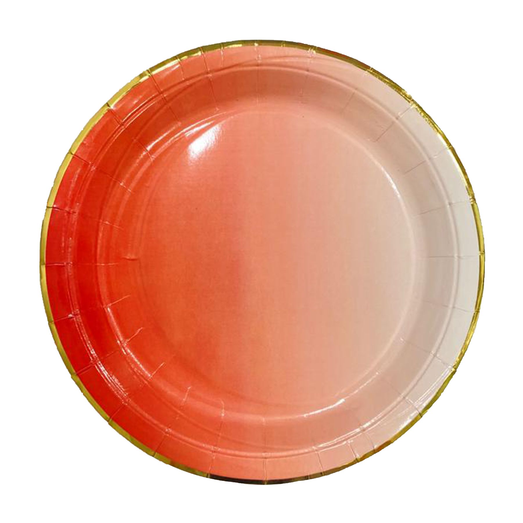Wanna Party Red PaPer Plates with Golden Rim
