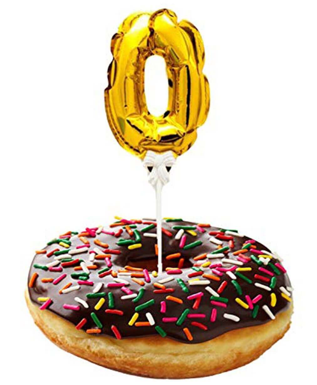 Wanna Party Numerical 0 Cake ToPPer Self Inflating Balloons 6"