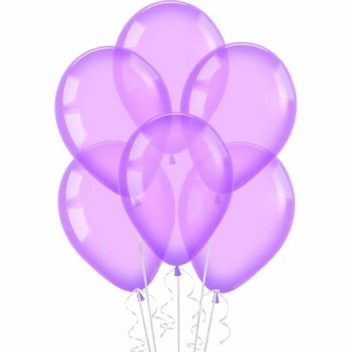 Wanna Party 12" Neon Violet Latex Balloons - Glows in UV Light - 10PC
