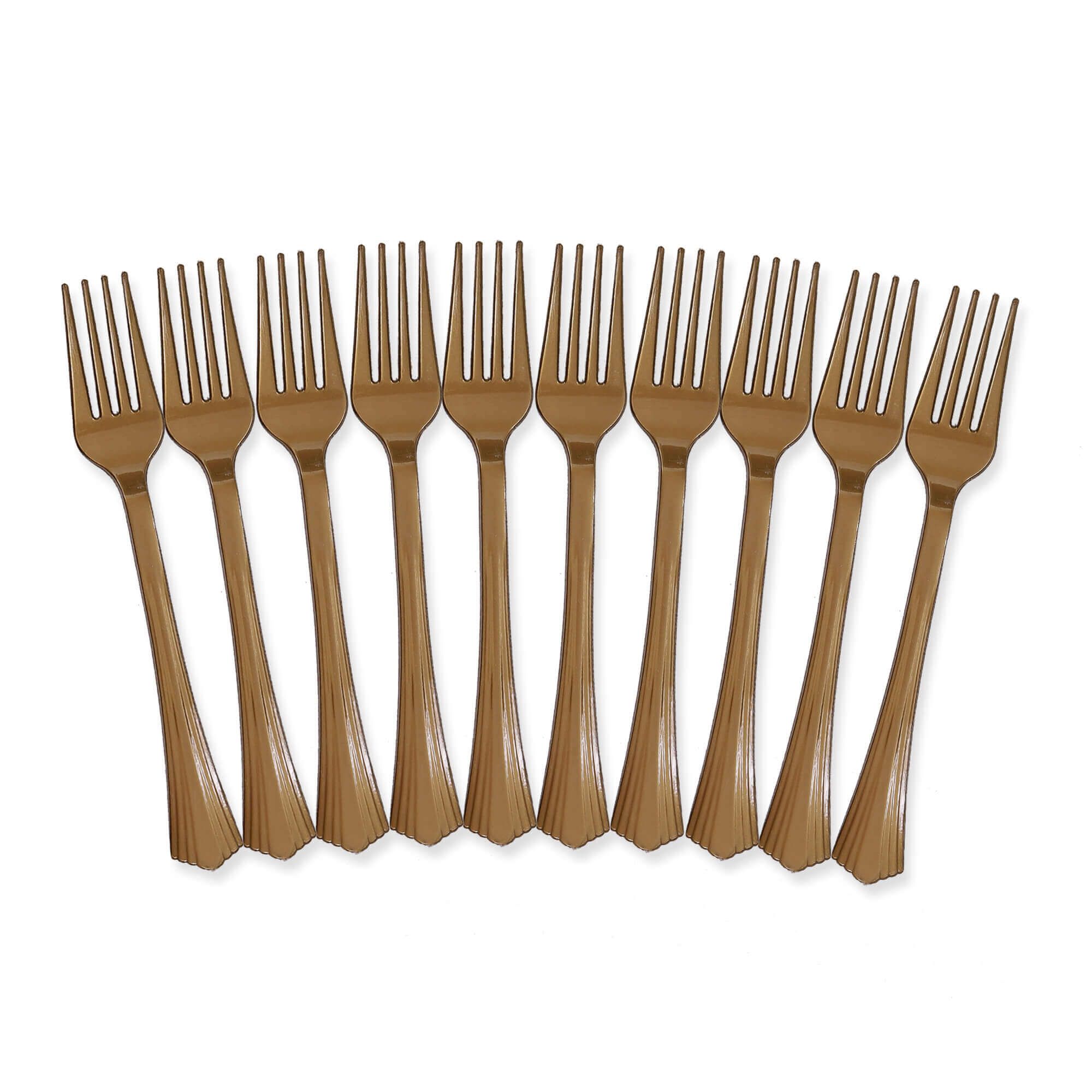 Wanna Party Golden Forks - 10PC