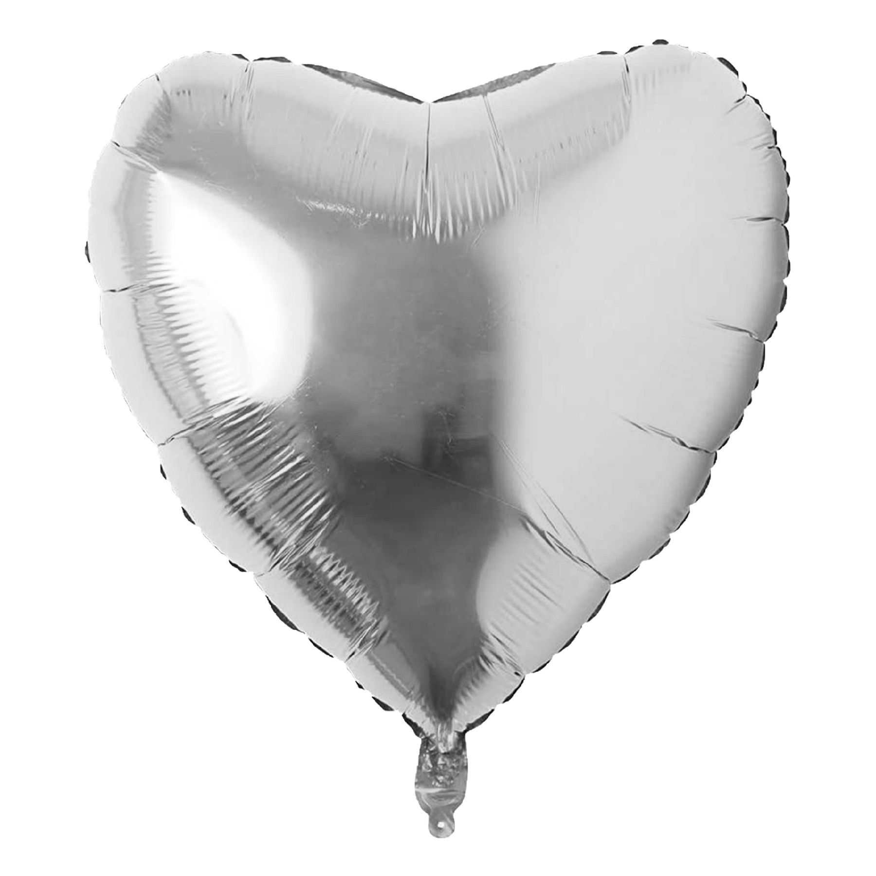 Wanna Party Silver Heart Foil Balloon 32"