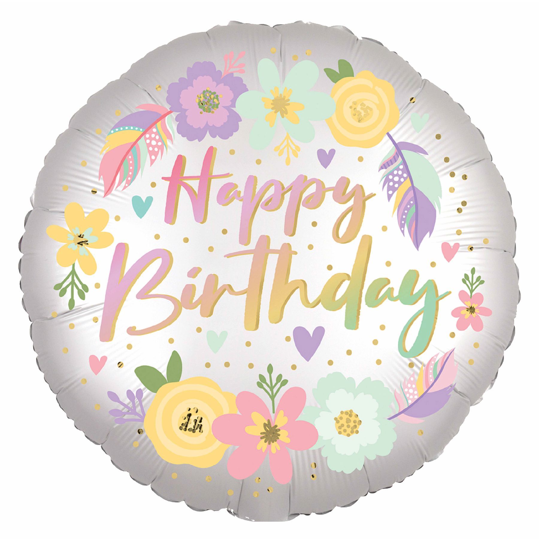 Wanna Party Boho Satin Birthday Balloon 18 Inch