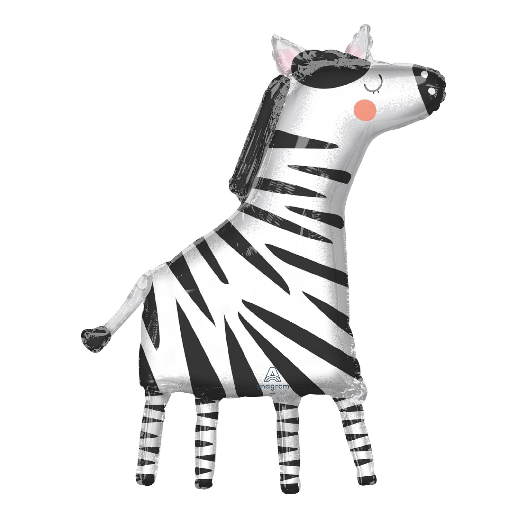 Wanna Party Large ShaPe Get Wild Zebra Balloon 36 Inch