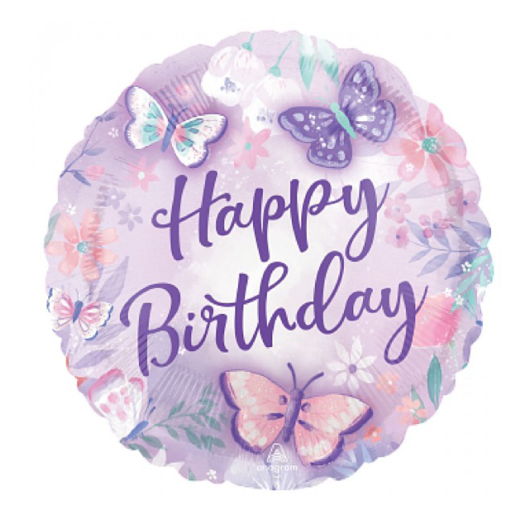 Wanna Party Flutter Butterfly HaPPy Birthday Balloon 18 Inch