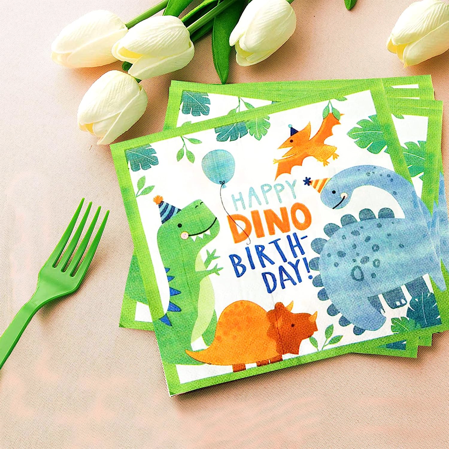 Wanna Party Dino Tissues - 20PC