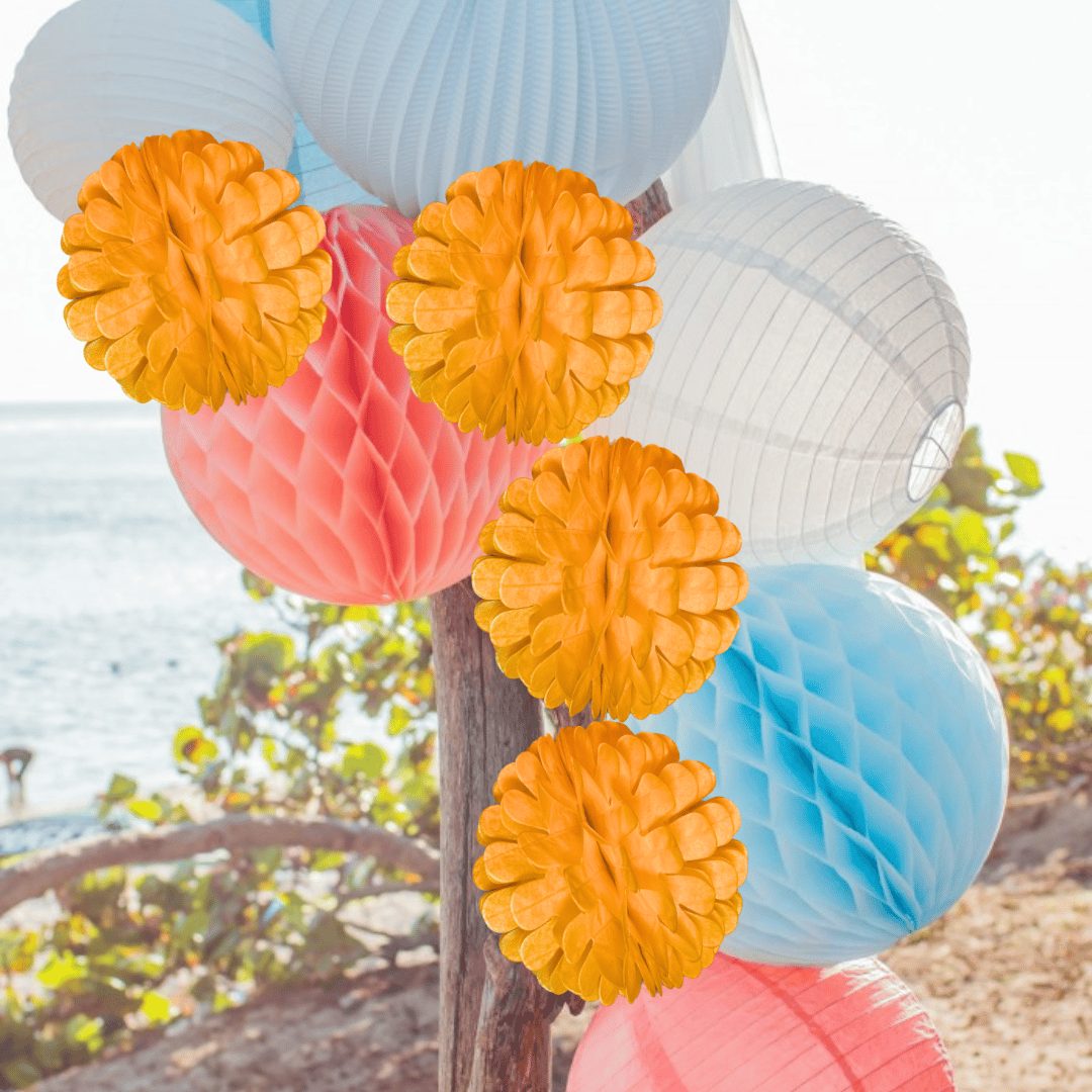 Wanna Party Fluffy Decoration Orange - 1 PC