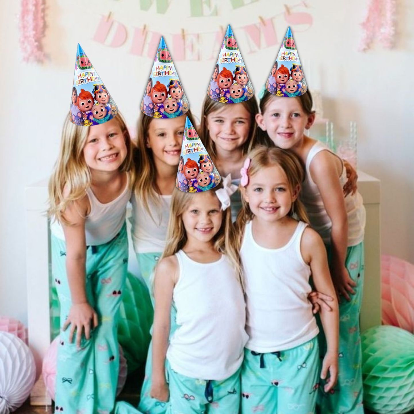 Wanna Party Coco Melon PaPer CaPs - 8PC