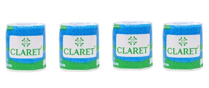 Claret Soft & Absorbent 2-Ply Toilet Tissue Rolls - 150 Pulls/Roll, Pack of 4, Perfect for Everyday Use, Gentle on Skin and Highly Durable Claret Soft & Absorbent 2-Ply Toilet Tissue Rolls - 150 Pulls/Roll, Pack of 4, Perfect for Everyday Use, Gentle on Skin and Highly Durable