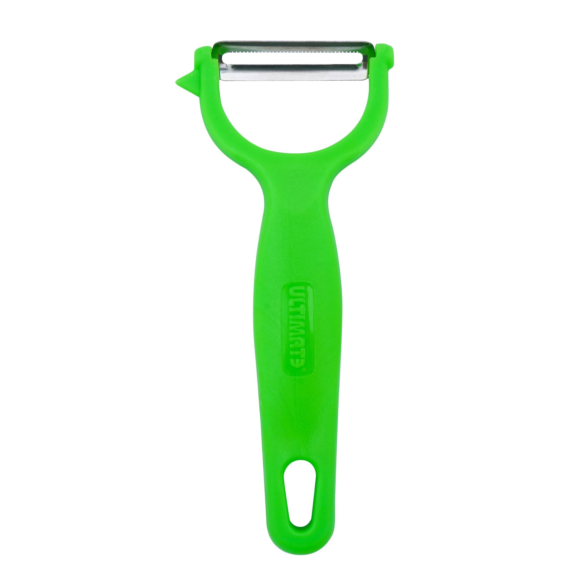SNOKE® Y Peeler , Peeler cutter , peeler for vegetables pack of 1 Silver color Blade with green color Strong Plastic Handle For Better Grip.