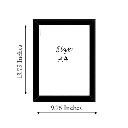 Black Wooden Photo Frame with Glass, A4 Size (13.75 x 9.75 Inches) Black Wooden Photo Frame with Glass, A4 Size (13.75 x 9.75 Inches)