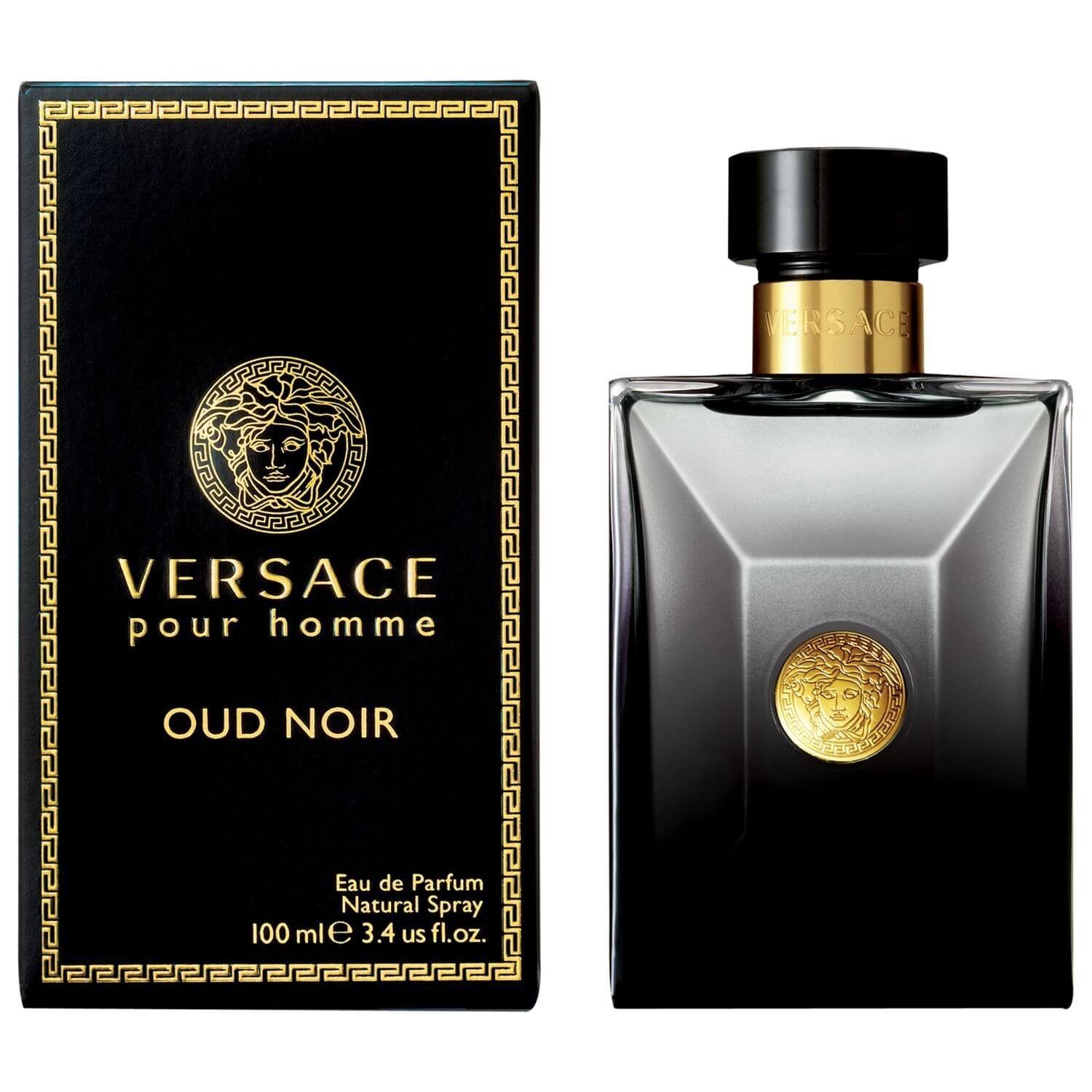 Versace Oud Noir Eau de Parfum for Men 100ml – Premium Fragrance, Bold & Exotic Scent, Luxury Perfume for Men & Women