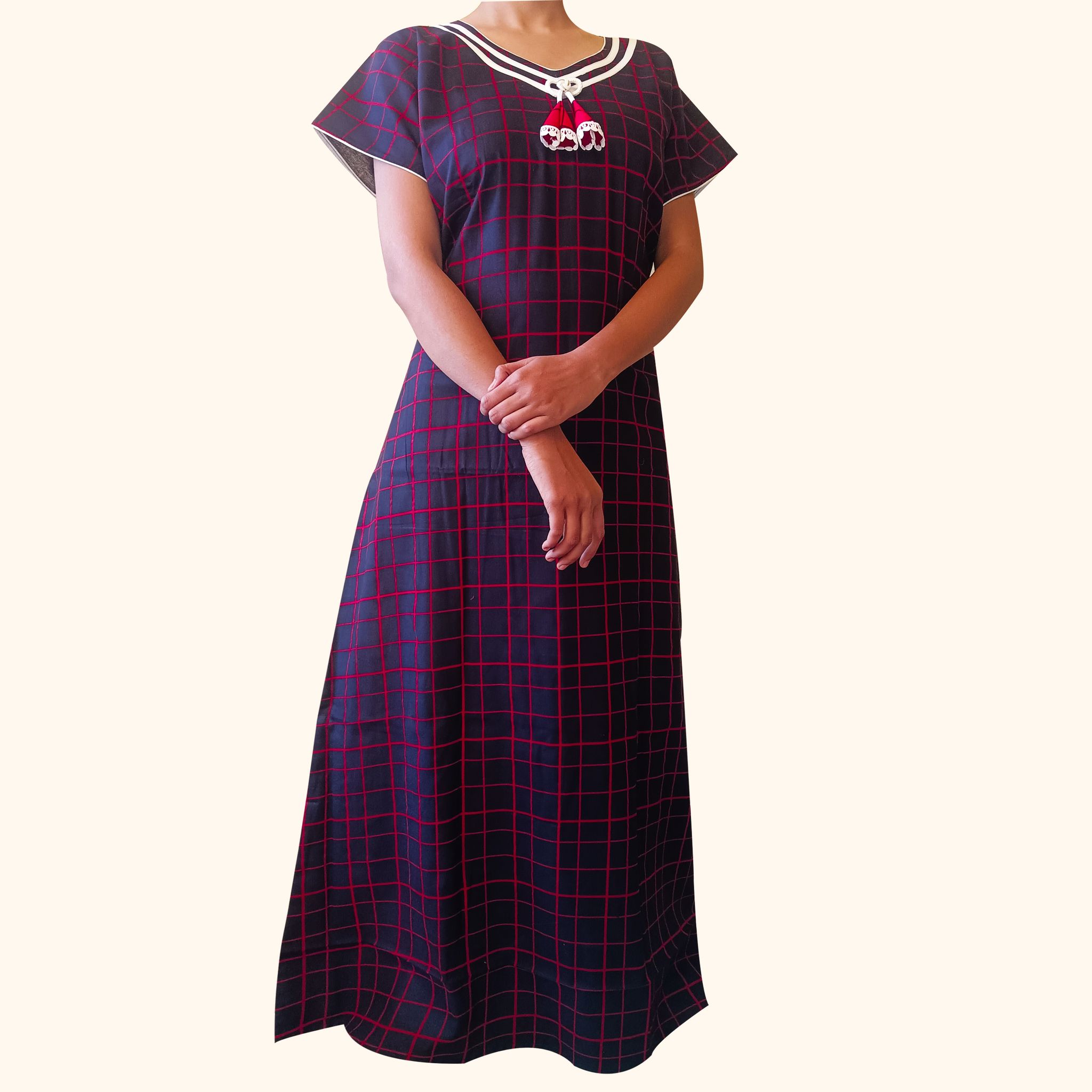 Women's Cotton Maxi Dress - Breathable and Comfortable Housecoat for Summer