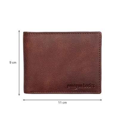 Genuine Leather Bifold Wallet for Men, Brown Genuine Leather Bifold Wallet for Men, Brown