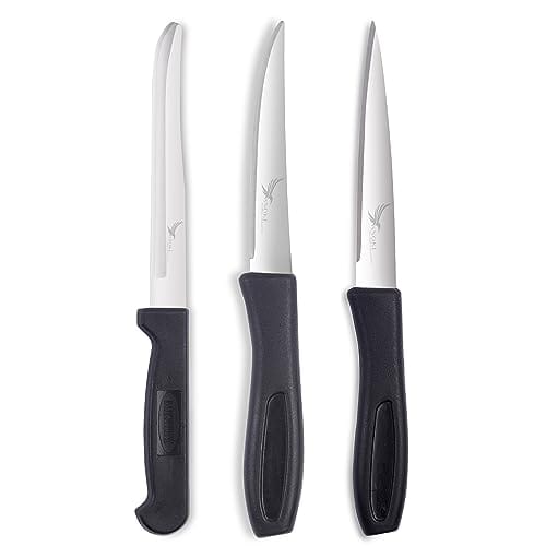 SNOKE® Stainless Steel Kitchen Knife For Home Use - Kitchen Knife Set , 3Pieces , Silver