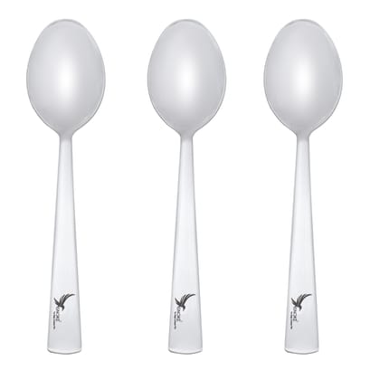 SNOKE® Stainless steel spoon for home and kitchen use , cutlery sets , dinner spoon , (set of 3 ), Silver color