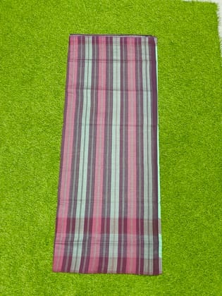 MORI HANDLOOMS COTTON STRIPED PALLU SAREE