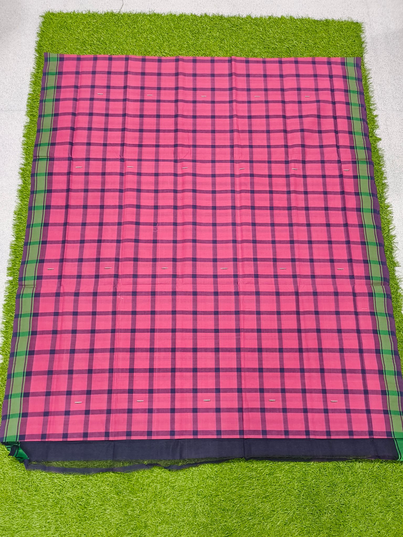 MORI HANDLOOMS COTTON CHECK SAREE