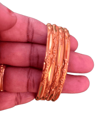 Indian Traditional Gold Plated Wedding Bangle Set for Women