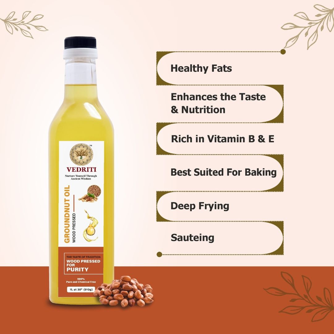 Wood Pressed Groundnut Oil