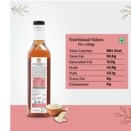 Wood Pressed White Sesame Oil