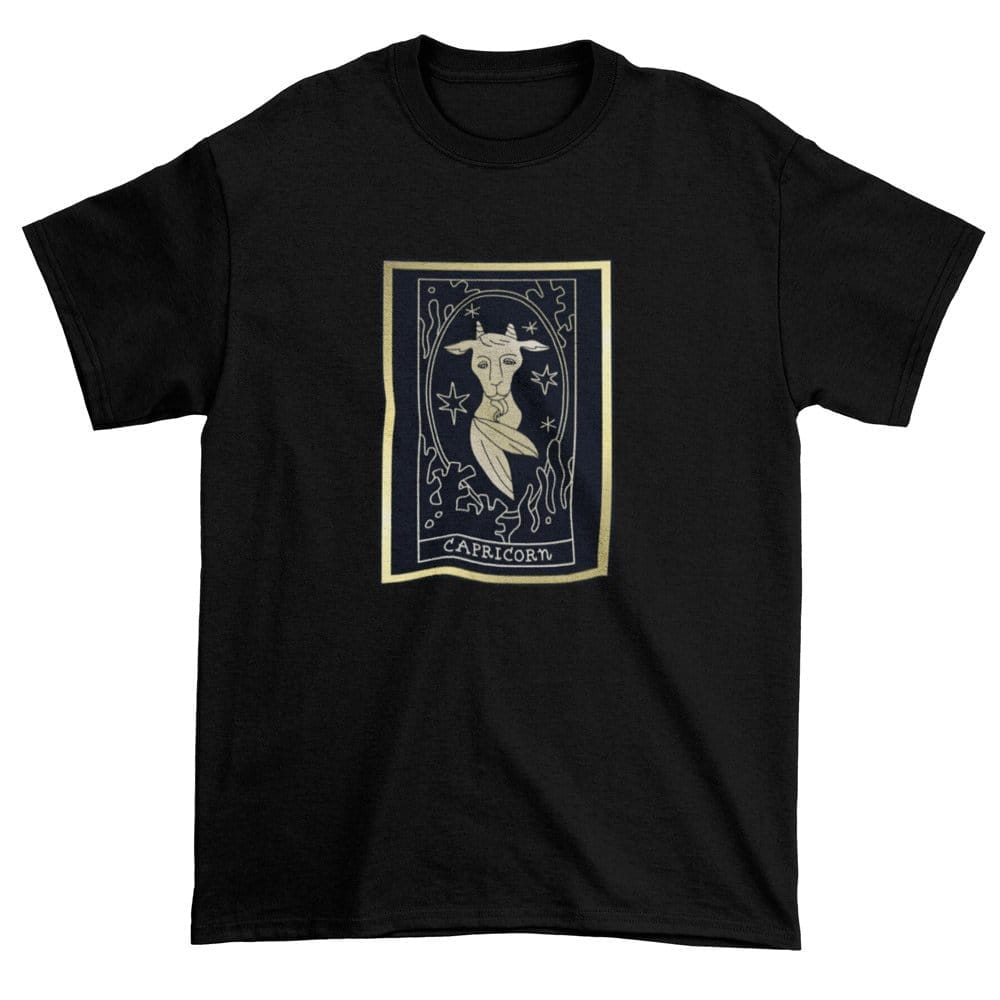 EqualLife Pure Cotton Bio-Washed T-Shirt Chest Printed-Zodiac Sign Series-1-CAPRICON Design-By Zingertees-Men-EL9120086-M