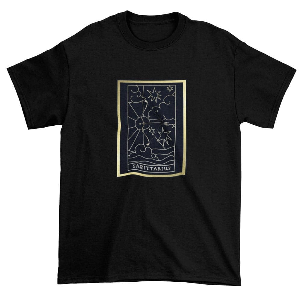 EqualLife Pure Cotton Bio-Washed T-Shirt Chest Printed-Zodiac Sign Series-1-SAGITTARIUS Design-By Zingertees-Women-EL9120085-F