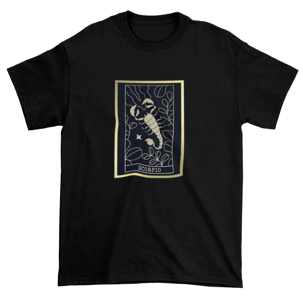 EqualLife Pure Cotton Bio-Washed T-Shirt Chest Printed-Zodiac Sign Series-1-SCORPIO Design-By Zingertees-Men-EL9120084-M