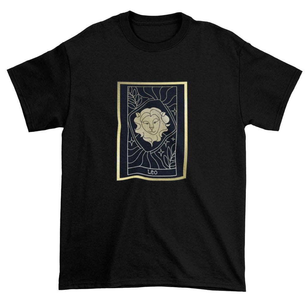 EqualLife Pure Cotton Bio-Washed T-Shirt Chest Printed-Zodiac Sign Series-1-LEO Design-By Zingertees-Women-EL9120081-F