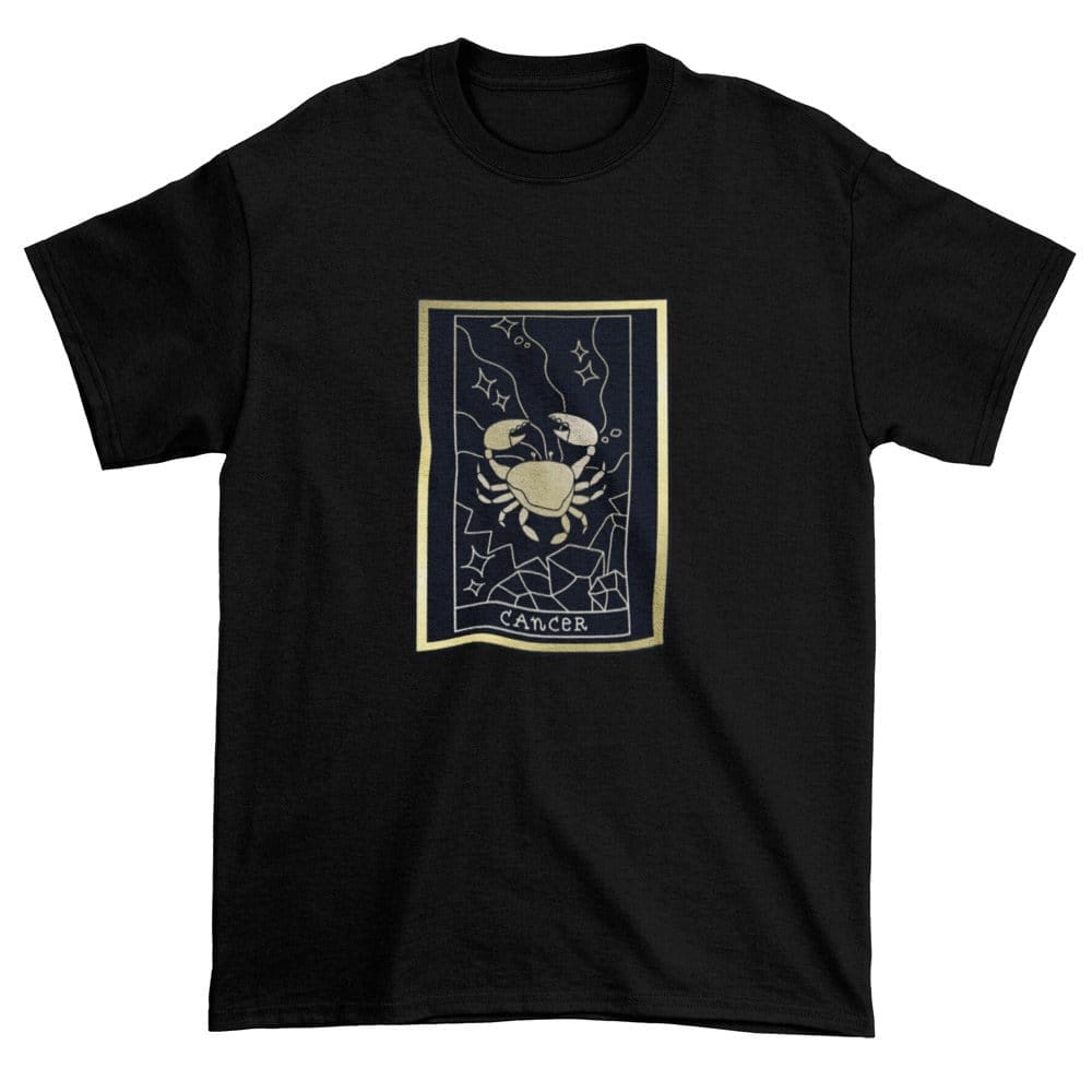 EqualLife Pure Cotton Bio-Washed T-Shirt Chest Printed-Zodiac Sign Series-1-CANCER Design-By Zingertees-Men-EL9120080-M