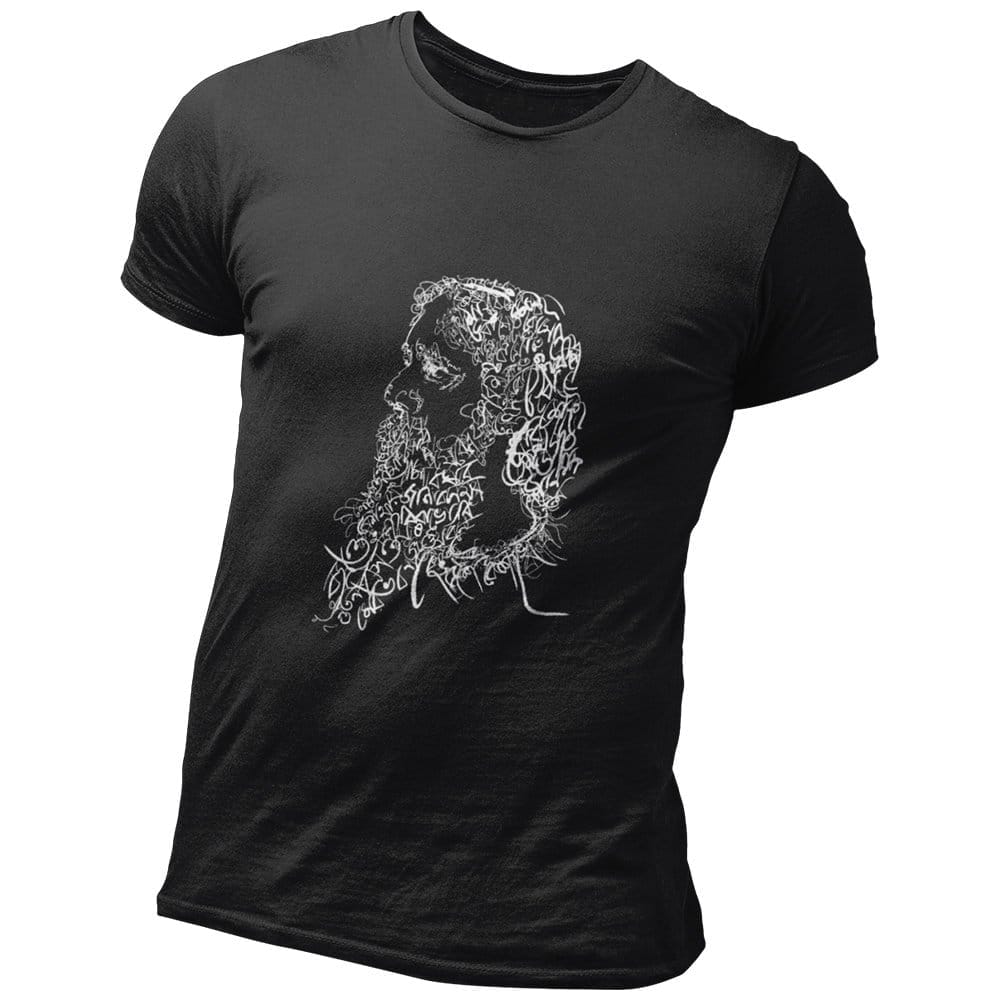 EqualLife Pure Cotton Bio-Washed Chest Printed T-Shirt - Bengali Collection - Rabindranath Tagore Portrait - by ZingerTees-Men-EL9120528-M