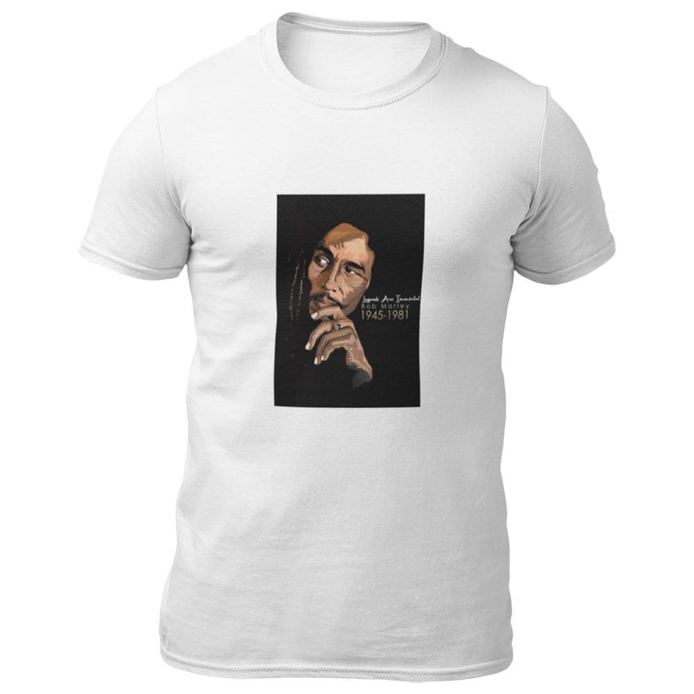 EqualLife Pure Cotton Bio-Washed T-Shirt Chest Printed-Tribute to Bob Marley-Rock Music Legends-8-by ZingerTees-Men-EL9120362-M