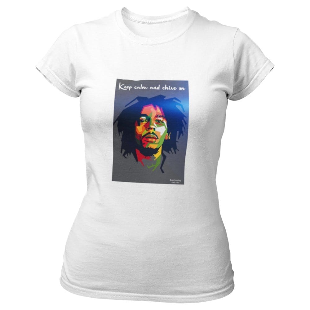 EqualLife Pure Cotton Bio-Washed T-Shirt Chest Printed-Tribute to Bob Marley-Rock Music Legends-7-by ZingerTees-Women-EL9120361-F